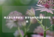网上怎么免费起诉：数字化时代的法律维权指南