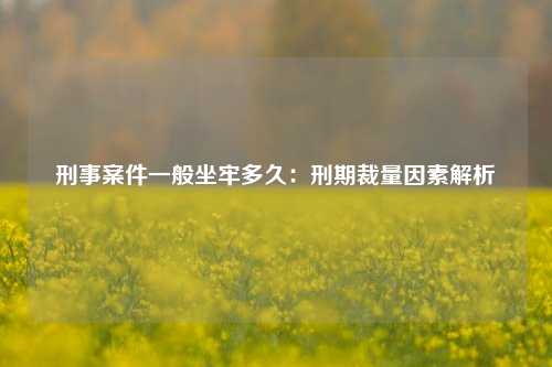 刑事案件一般坐牢多久：刑期裁量因素解析